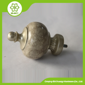 2015 factory direct good sales new design resin curtain finial for rod